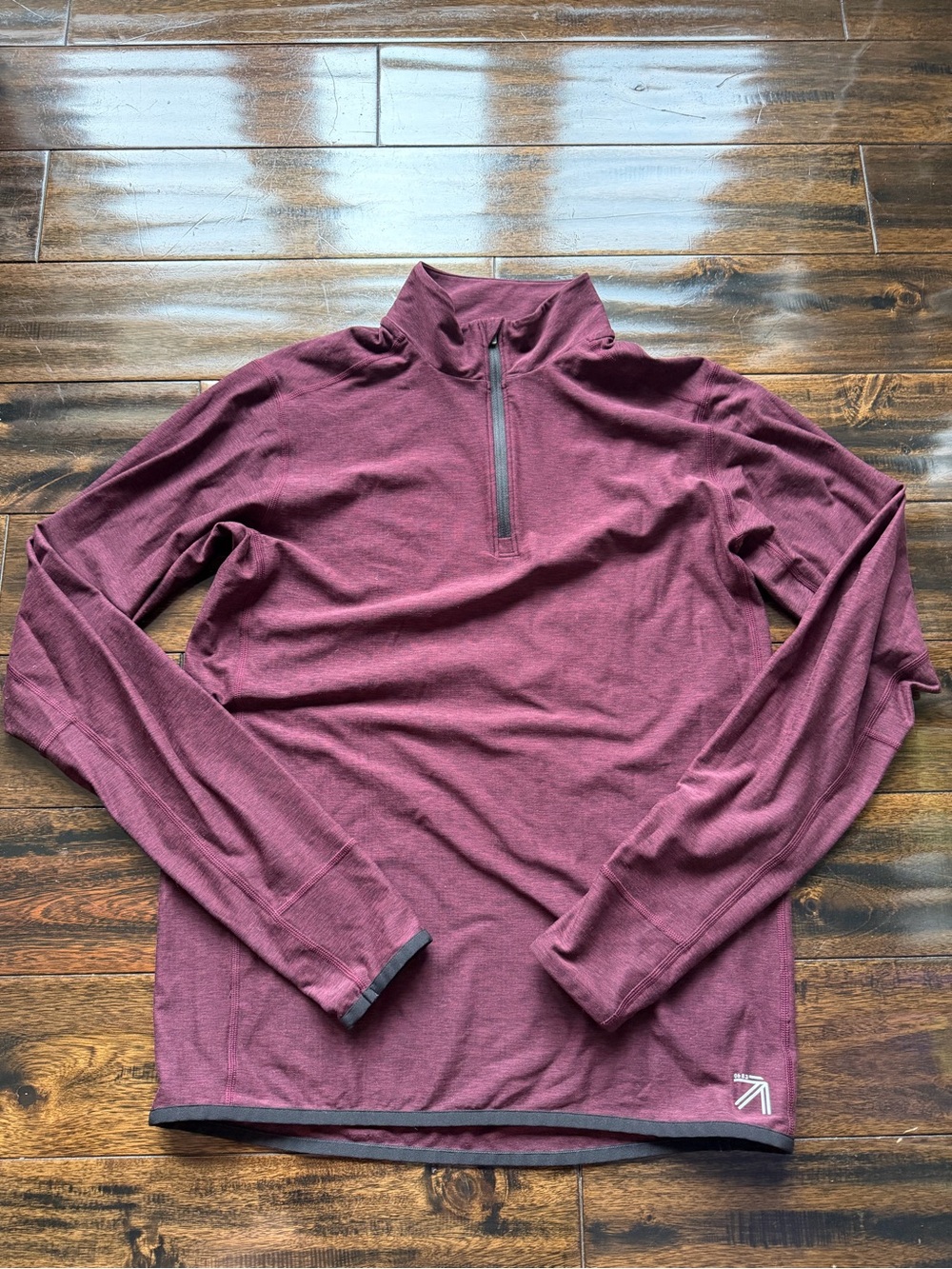 New Balance Men's Zip-Front Athletic Sweater in Burgundy